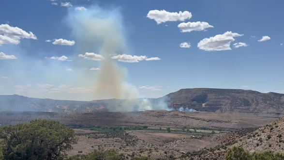 Wildfire, Area of Horsethief Canyon, Colorado River & Mack / Loma