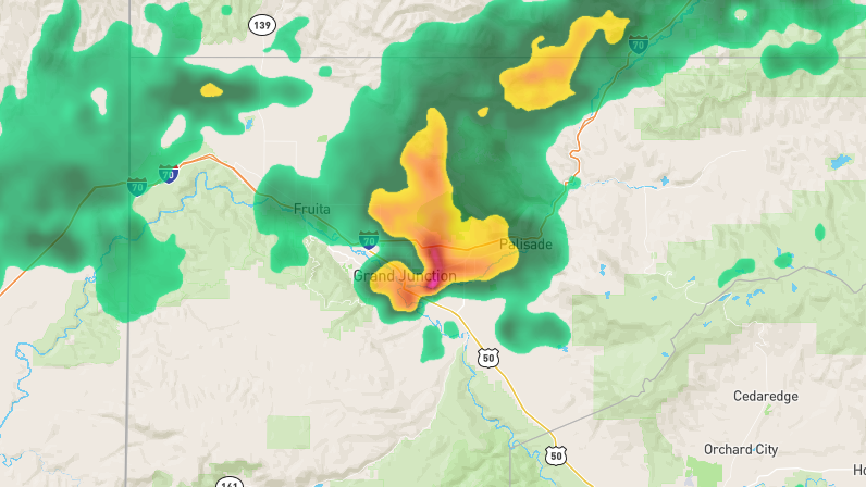 Hail Storm Swept Through Grand Junction
