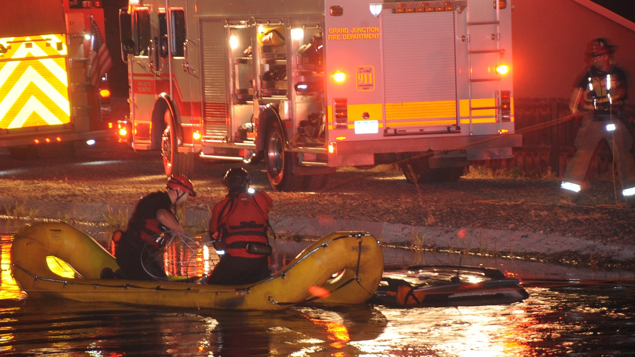 Vehicle Into Canal, Pinyon Ave & 29 Rd