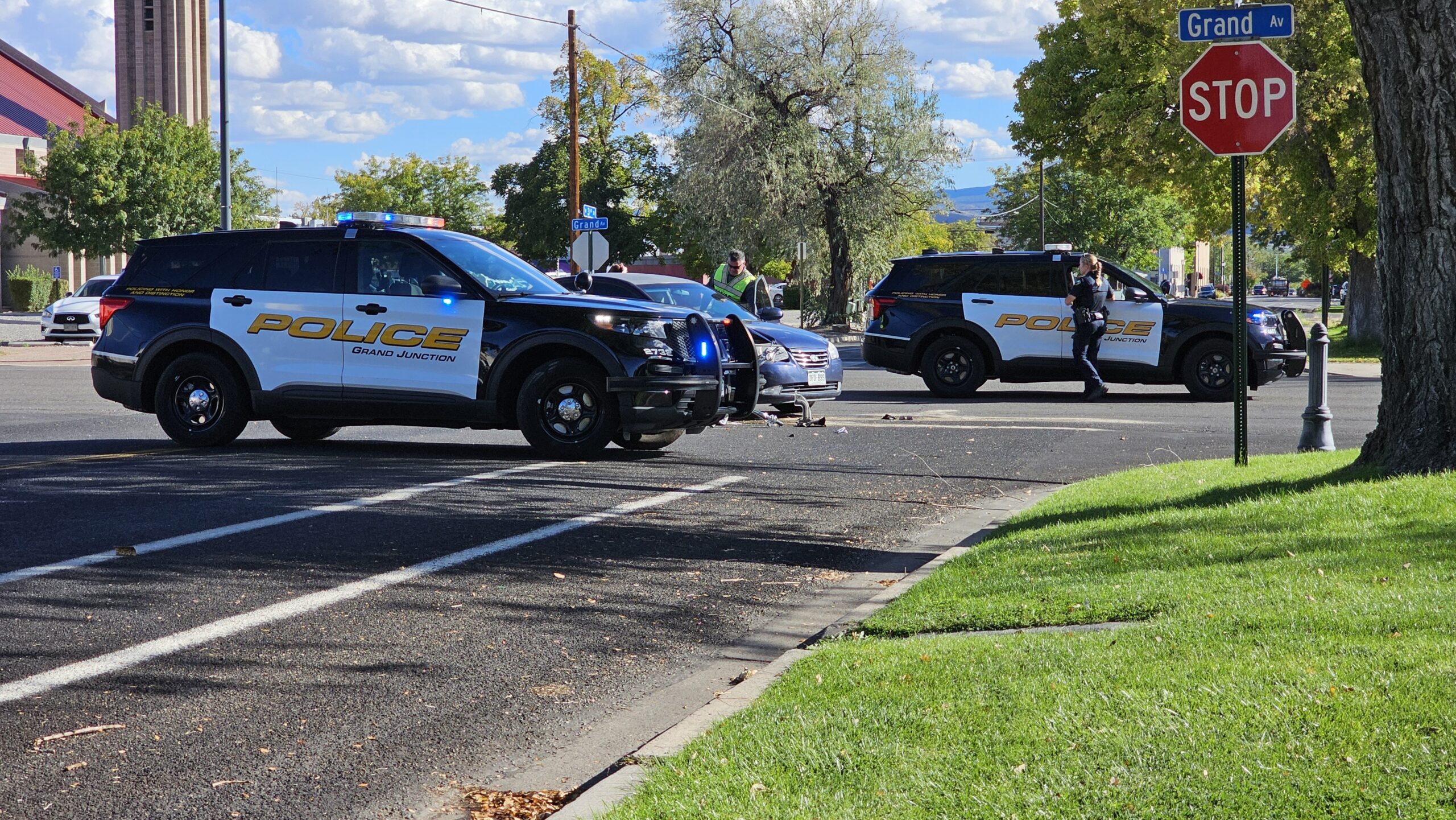 Vehicle vs Motorcycle, Grand Ave & N 3rd St