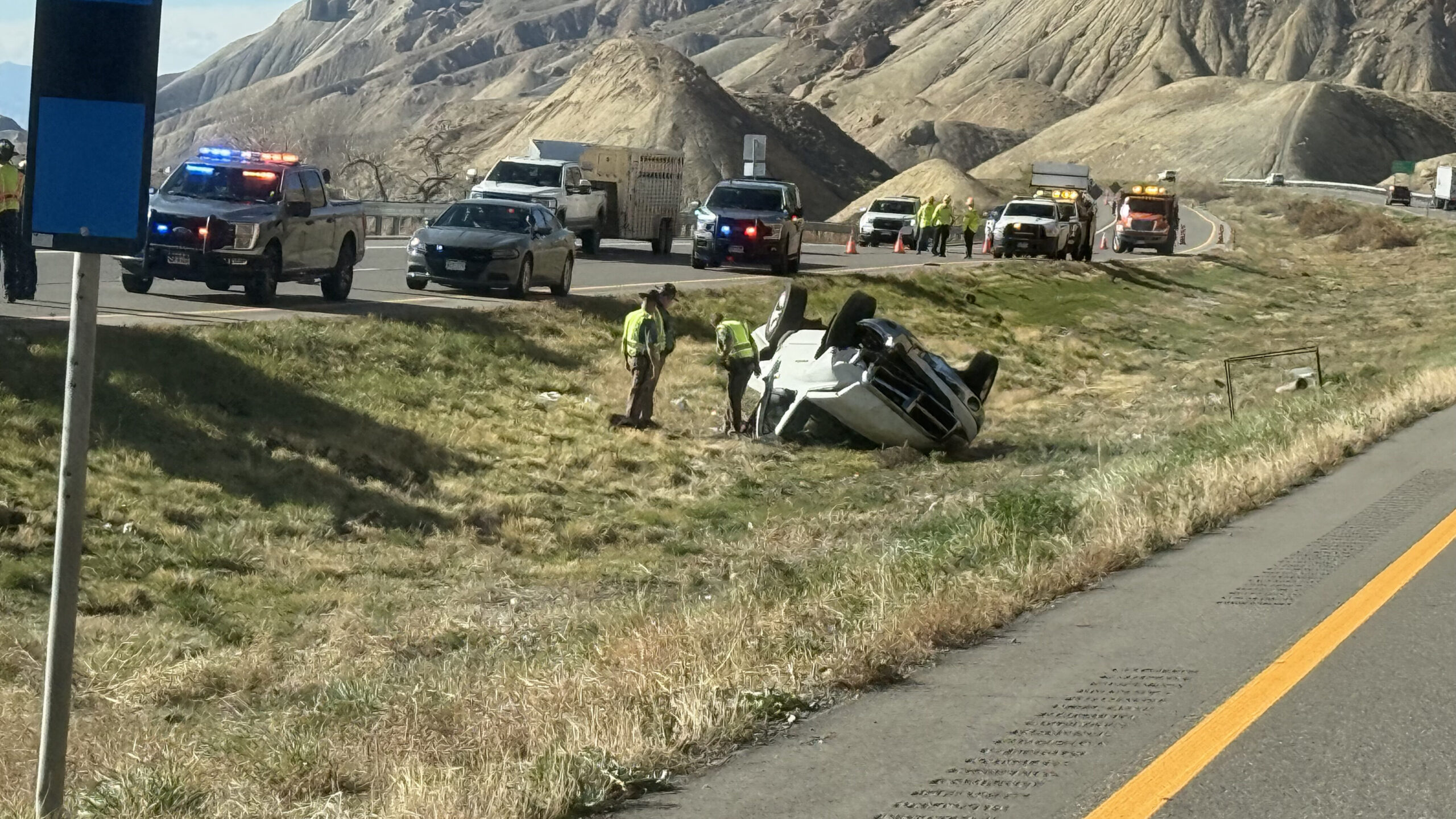 Vehicle Rollover Accident, Mile 41 on I-70 Palisade Exit