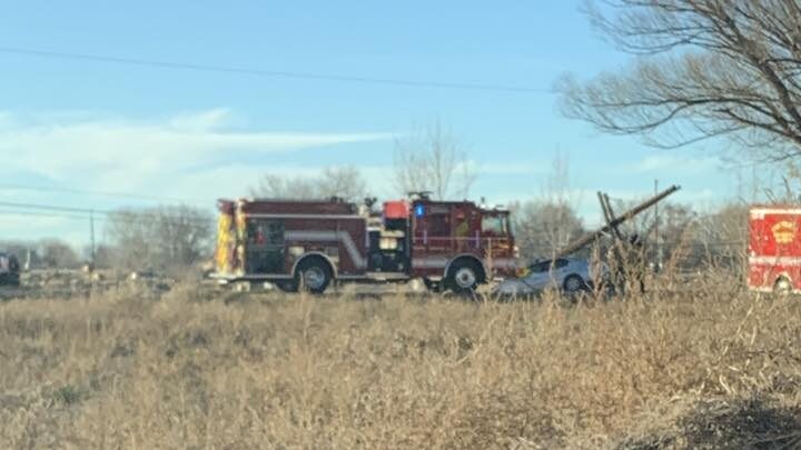 Vehicle vs Pole, E 3/4 Rd & 33 3/8 Rd