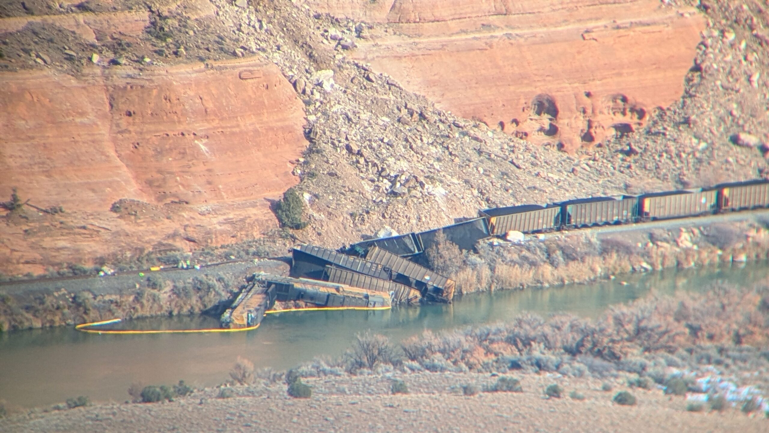 Train Derailment & River Rescue, Hwy 50 Mesa County