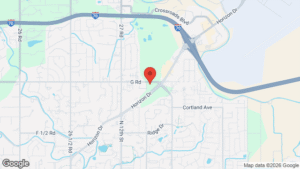 Vehicle vs Building, G Rd & Horizon Dr