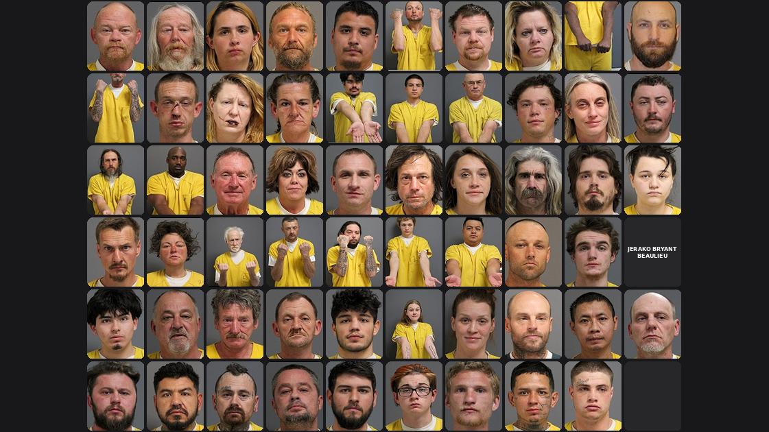 Weekly Jail Bookings for 12/28/25 to 1/3/26