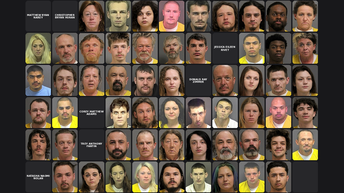 Weekly Jail Bookings for 2/15/26 to 2/21/26