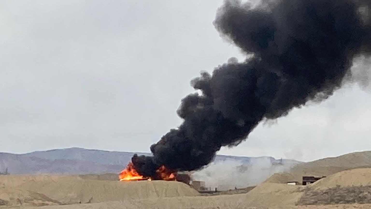 Structure Fire, Reeder Mesa Rd, Whitewater