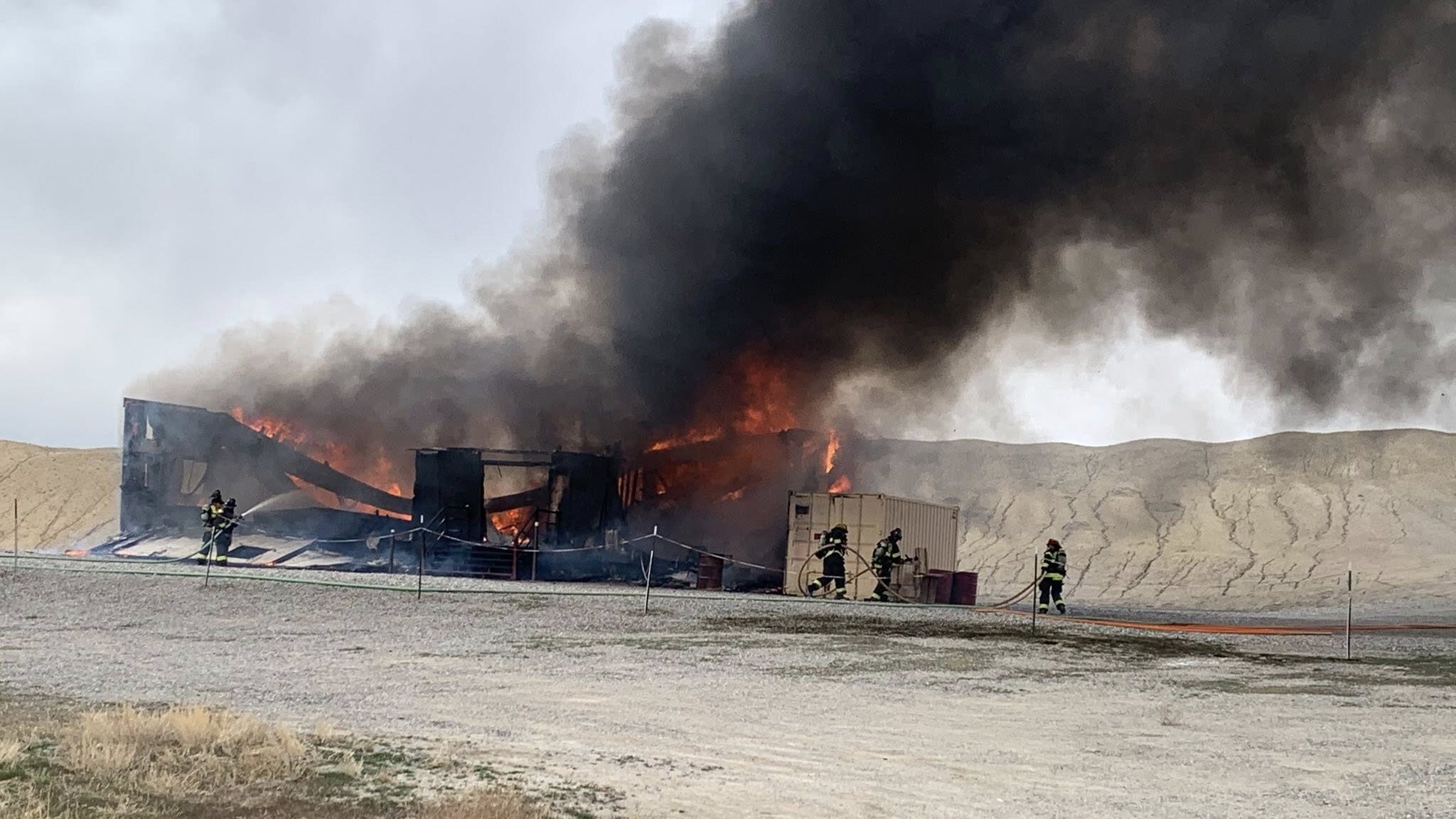 Structure Fire, Reeder Mesa Rd, Whitewater