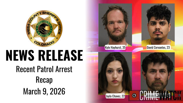 Mesa County Sheriff Details Recent Arrests