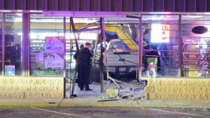 Vehicle vs Building, Business Plaza, Hwy 50 & 27 Rd