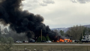 Structure Fire, I-70 Frontage & 18 1/2 Rd