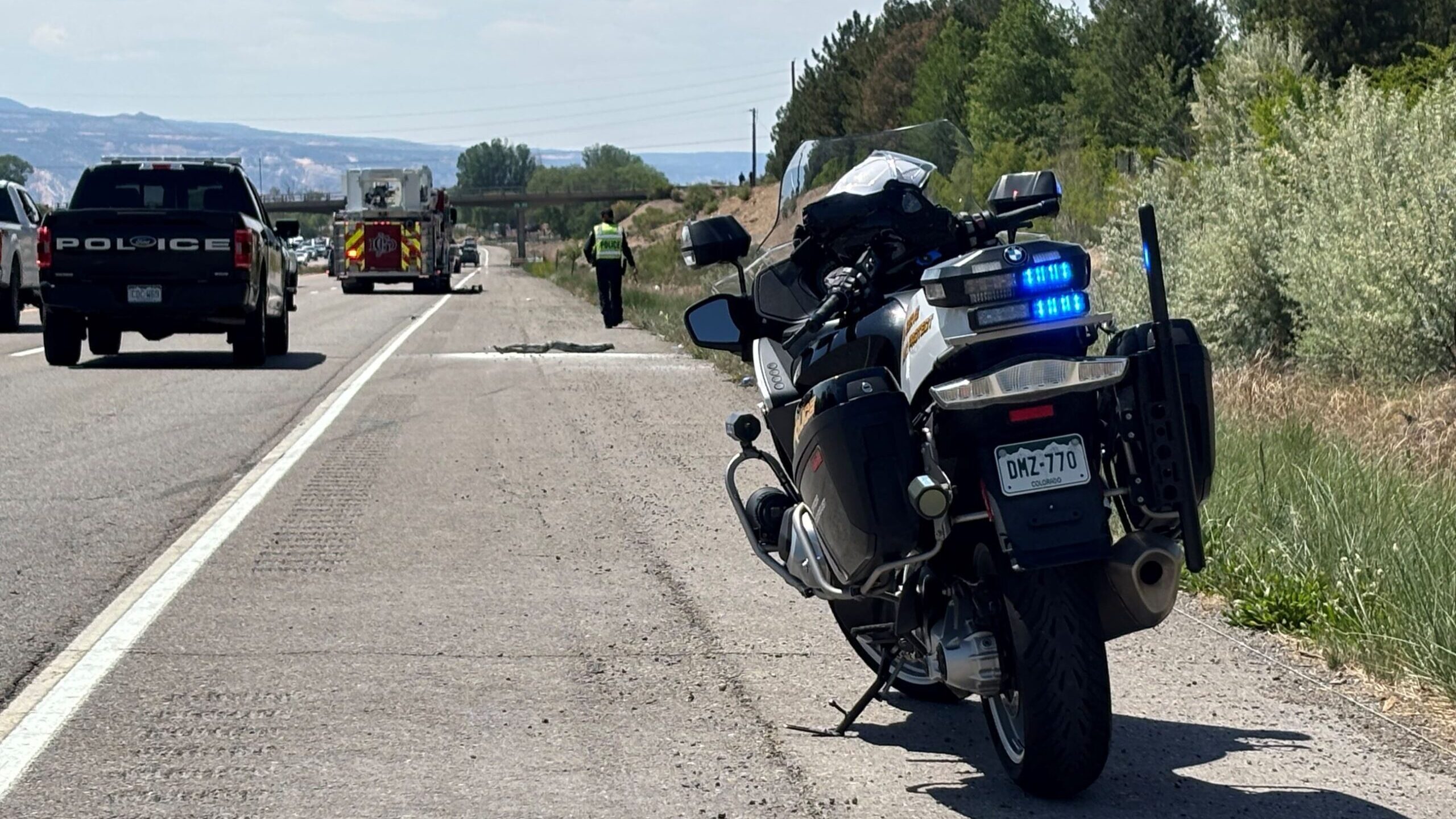 Police Investigate I-70 Collision Near 26 1/2 Rd Overpass