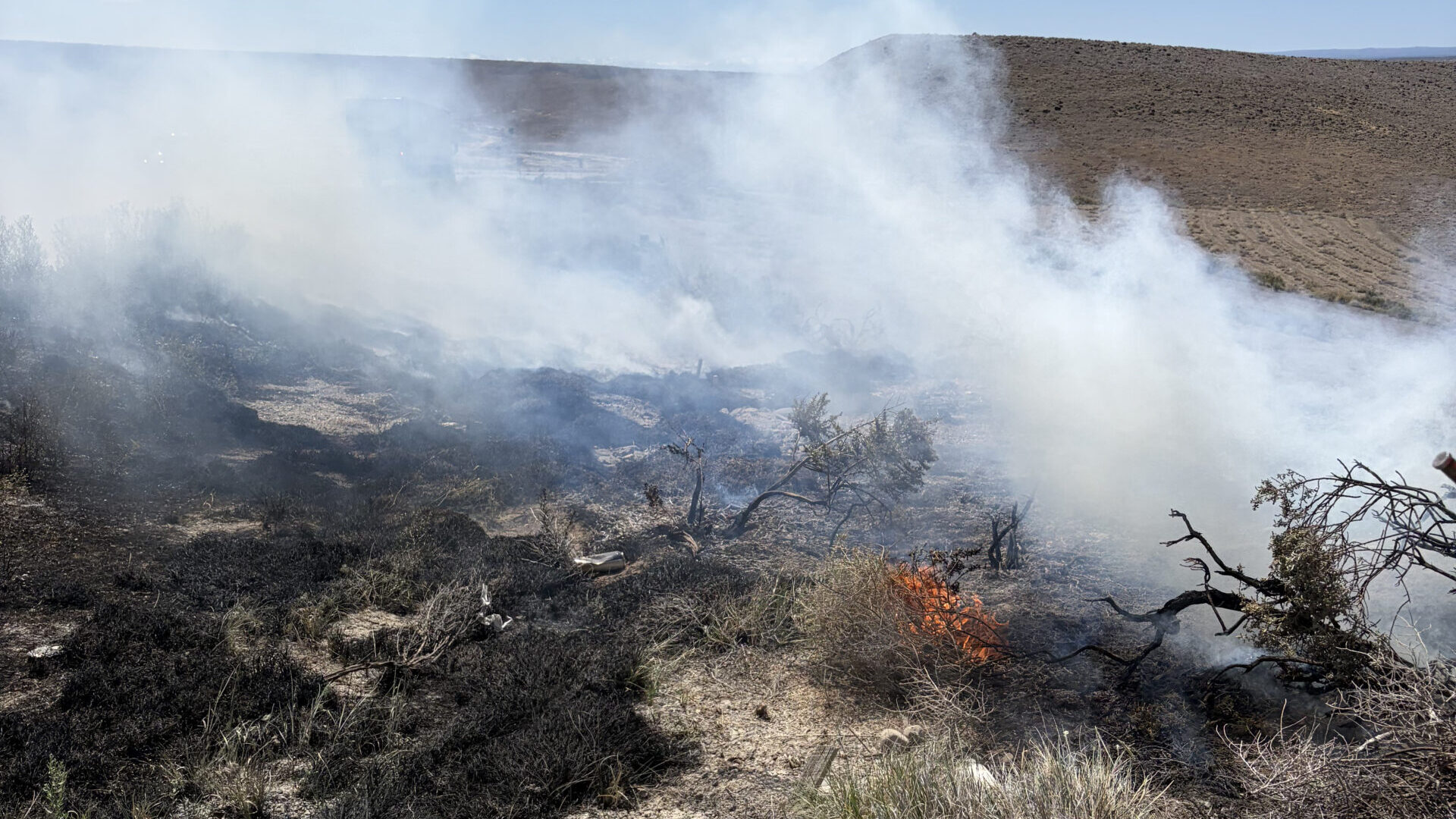 Brush Fire, Mile 53 on Hwy 50