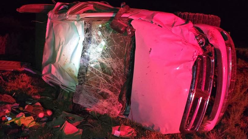 Single Vehicle Rollover, S Rd & 4 Rd