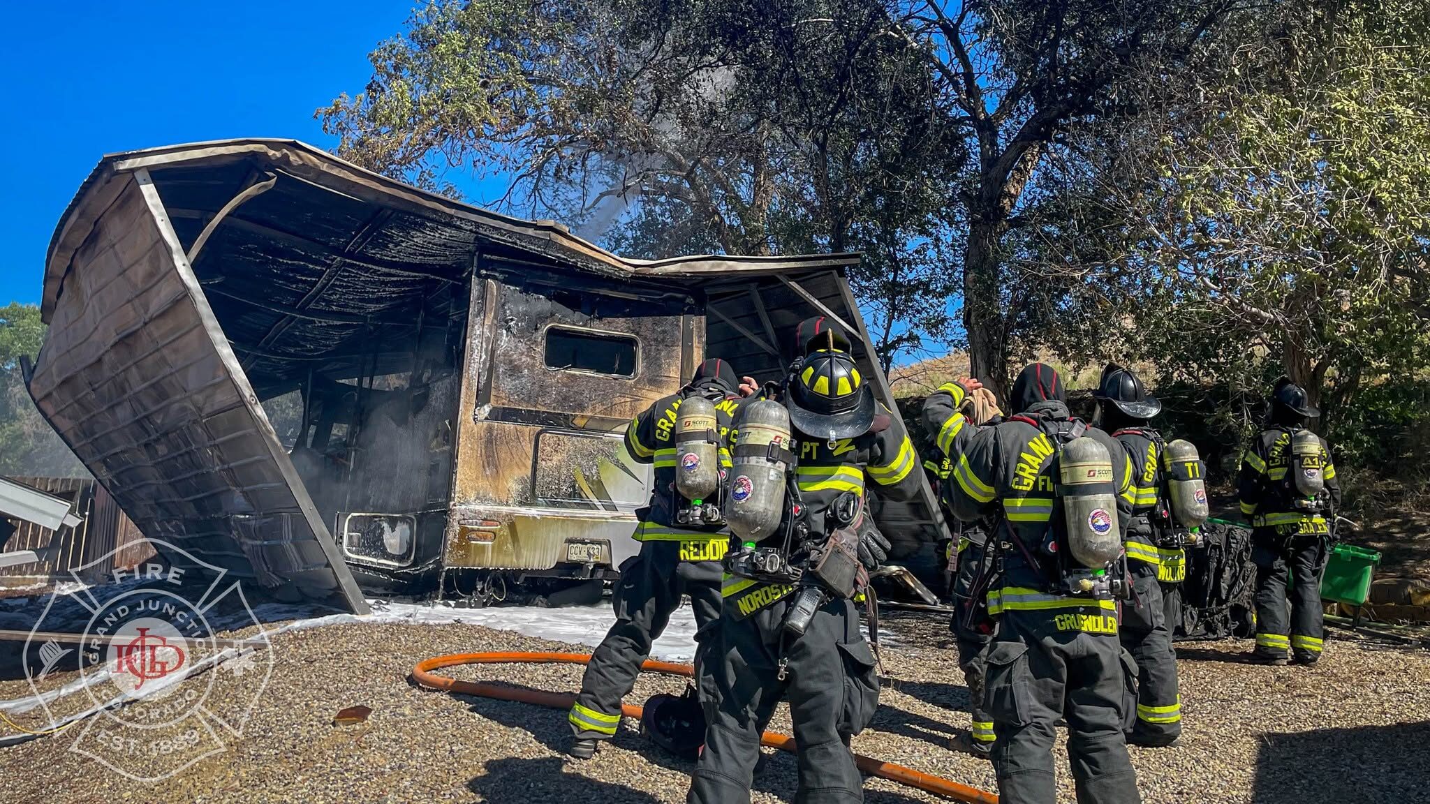 Camper Fire, Hwy 50 & Burns Dr