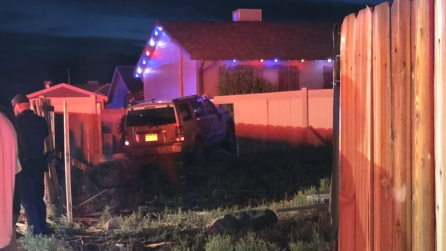 Vehicle vs Building, D 1/2 Rd & Lark Dr