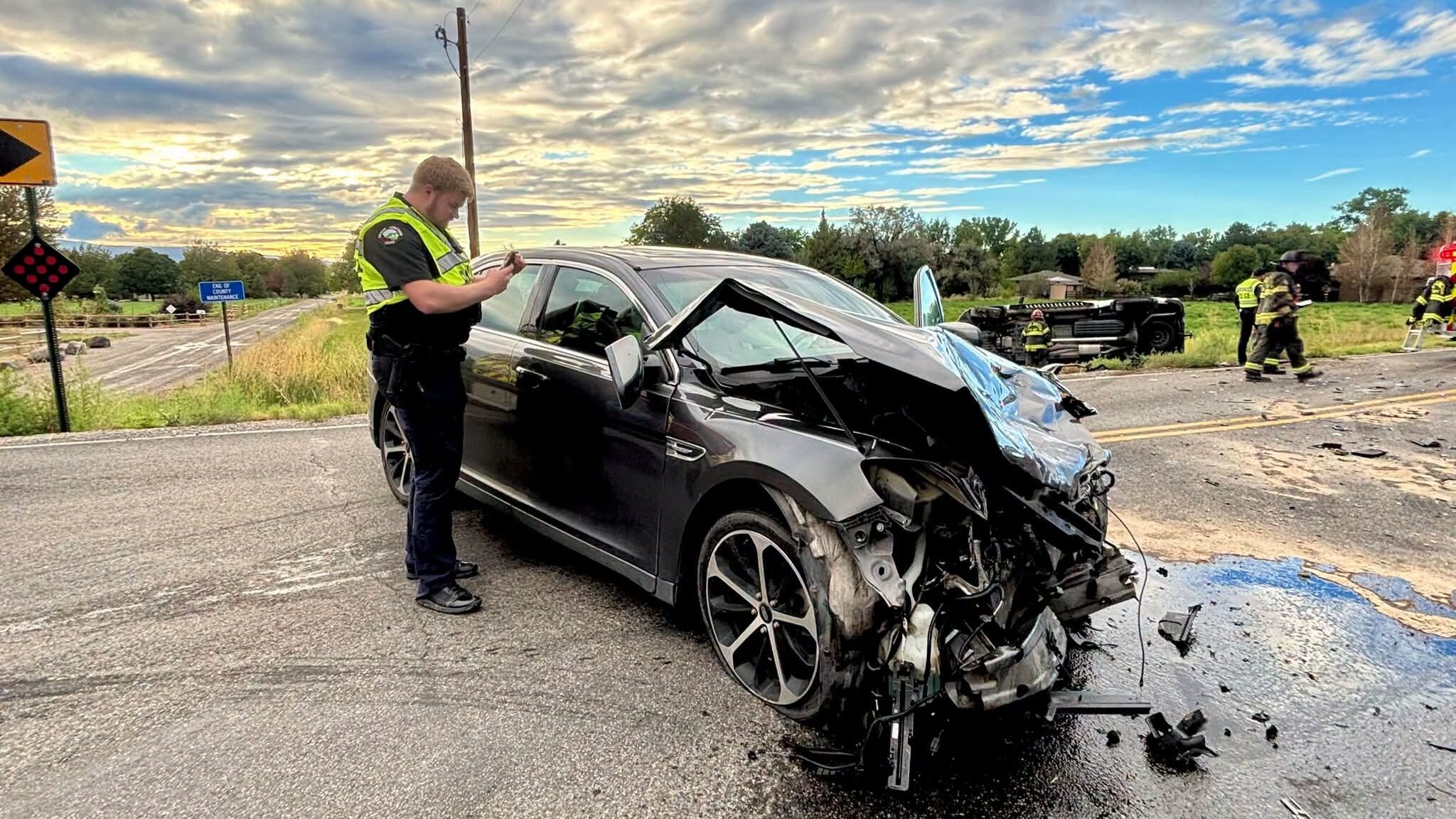 Vehicle Rollover Crash, H Rd & 26 Rd