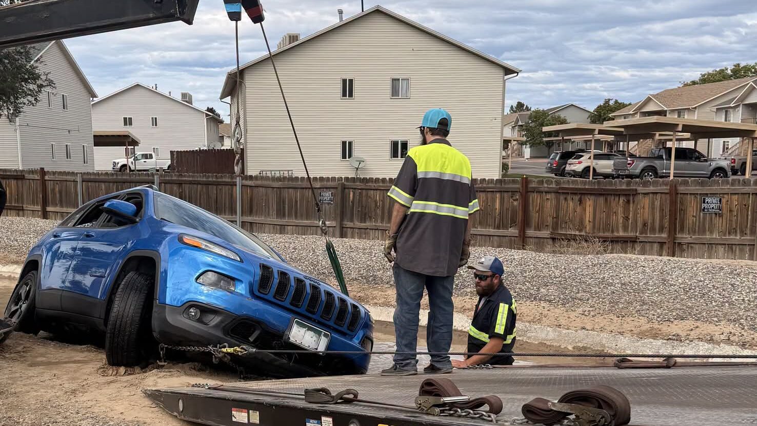 Vehicle Into Canal, E Carolina Ave & S Pine St